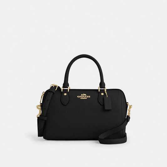 Image of Bags. Productname: Rowan Satchel Bag in IM/BLACK colour by brand - Coach Outlet Australia