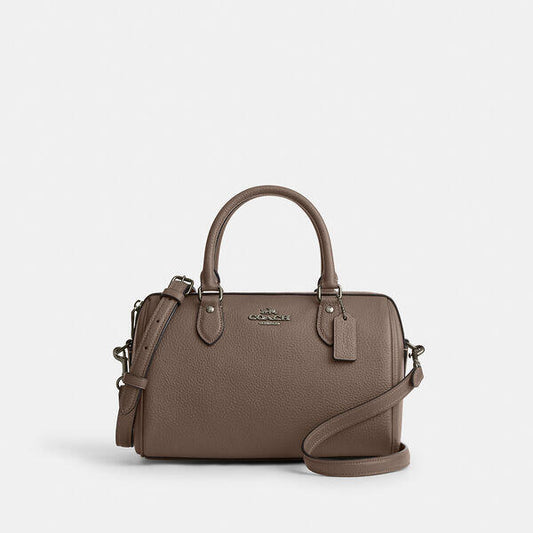 Image of Bags. Productname: Rowan Satchel Bag in QB/DARK STONE colour by brand - Coach Outlet Australia