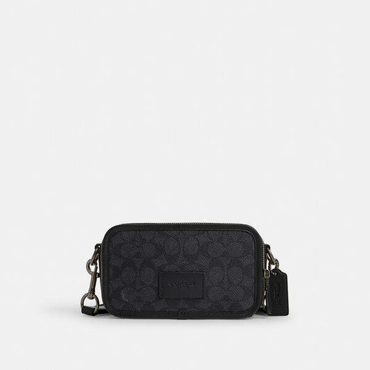 Image of Bags. Productname: Wyatt Crossbody Bag In Signature Canvas in QB/CHARCOAL/BLACK colour by brand - Coach Outlet Australia
