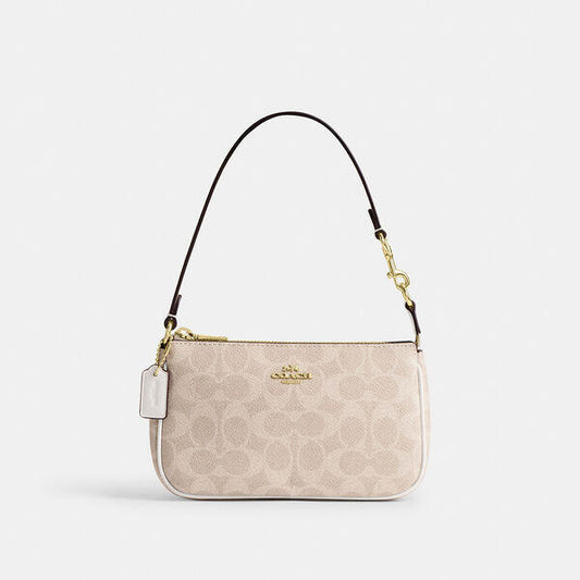 Image of Accessories. Productname: Nolita 19 In Signature Canvas in SAND/CHALK colour by brand - Coach Outlet Australia