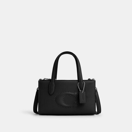 Image of Bags. Productname: Nina Mini Tote Bag in BLACK colour by brand - Coach Outlet Australia