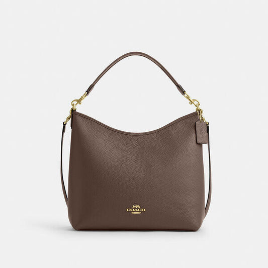 Image of Bags. Productname: Laurel Large Shoulder Bag in IM/DARK STONE colour by brand - Coach Outlet Australia