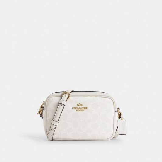 Image of Bags. Productname: Mini Jamie Camera Bag In Signature Canvas in IM/WHITE/CHALK colour by brand - Coach Outlet Australia