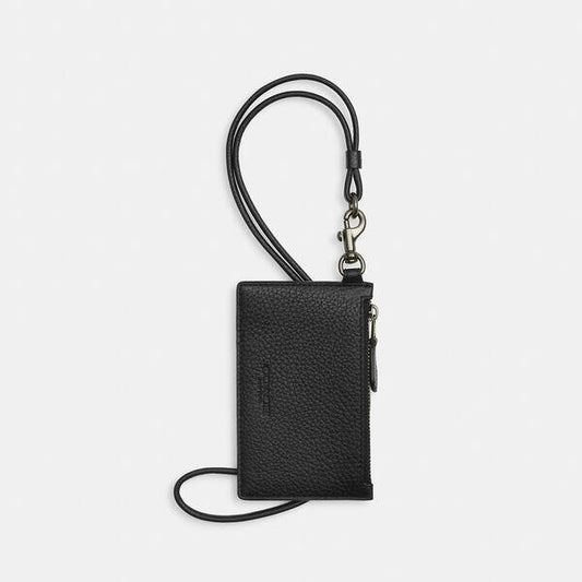 Image of Accessories. Productname: Zip Lanyard Card Case in QB/BLACK colour by brand - Coach Outlet Australia