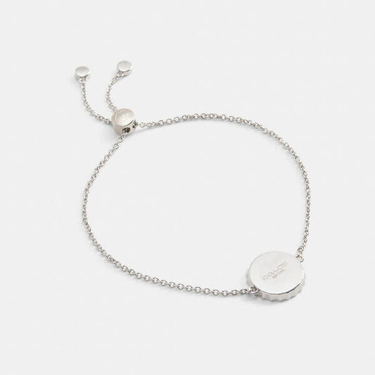 Image of Bracelets. Productname: Bottle Cap Slider Bracelet in SILVER colour by brand - Coach Outlet Australia