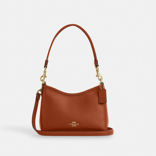 Image of Bags. Productname: Laurel Small Shoulder Bag in IM/TAN colour by brand - Coach Outlet Australia