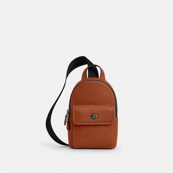 Image of Accessories. Productname: Small Turnlock Sling Pack in QB/TAN colour by brand - Coach Outlet Australia