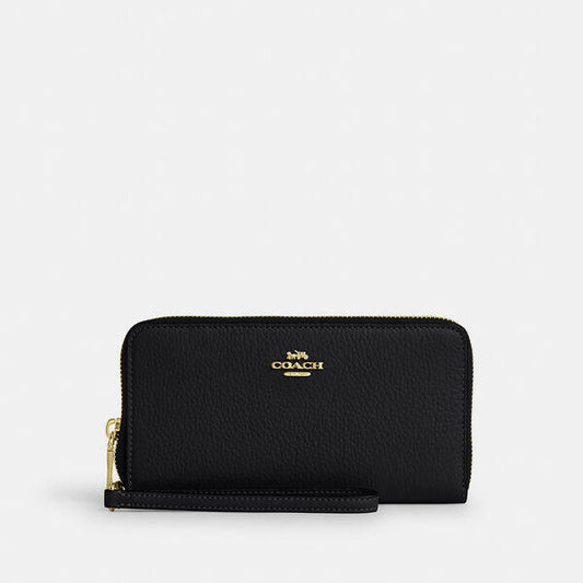 Image of Wallets & Money Clips. Productname: Long Zip Around Wallet With Detachable Card Case in IM/BLACK colour by brand - Coach Outlet Australia