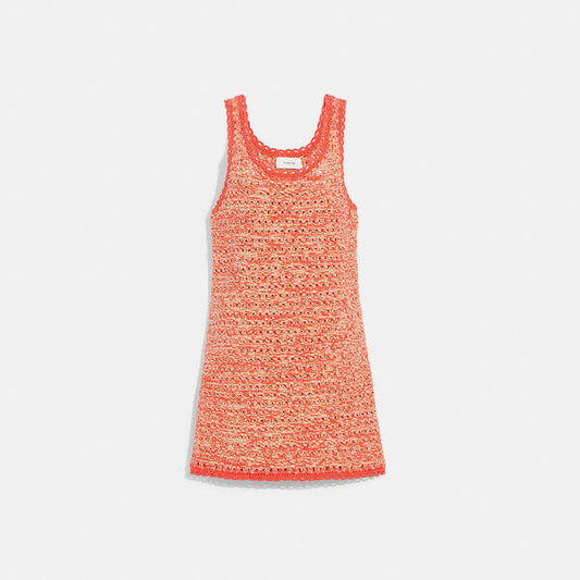 Image of Dresses. Productname: Knit Shift Dress in ORANGE MULTI colour by brand - Coach Outlet Australia