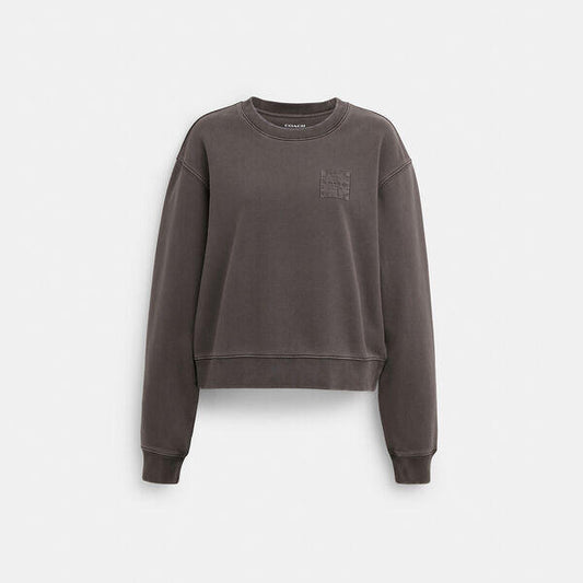 Image of Accessories. Productname: Garment Dye Crewneck in SMOKE colour by brand - Coach Outlet Australia