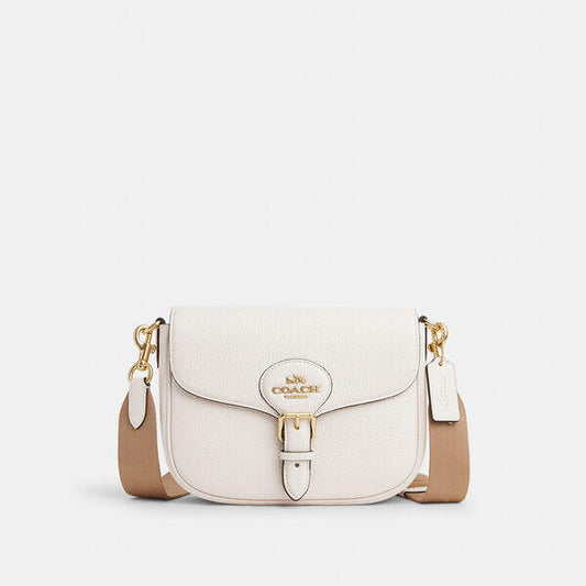 Image of Bags. Productname: Amelia Saddle Bag in IM/CHALK colour by brand - Coach Outlet Australia