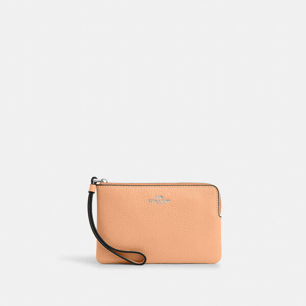 Image of Accessories. Productname: Corner Zip Wristlet in FADED BLUSH colour by brand - Coach Outlet Australia