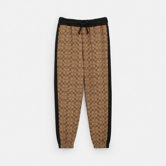 Image of Accessories. Productname: Signature Sweatpants in KHAKI SIGNATURE colour by brand - Coach Outlet Australia