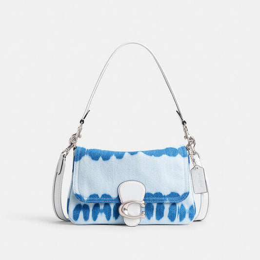 Image of Accessories. Productname: Soft Tabby Shoulder Bag With Tie-Dye in DENIM MULTI colour by brand - Coach Outlet Australia