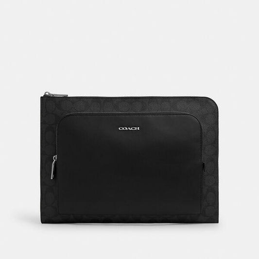Image of Accessories. Productname: Ethan Portfolio in BLACK colour by brand - Coach Outlet Australia