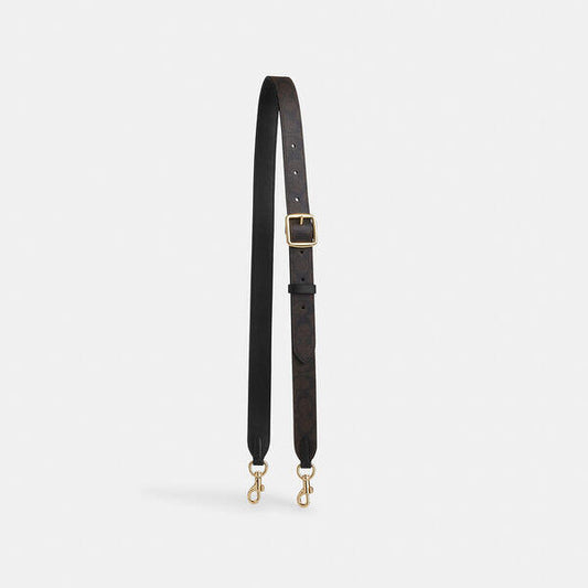 Image of Accessories. Productname: Reversible Strap In Signature Canvas in IM/WALNUT/BLACK colour by brand - Coach Outlet Australia