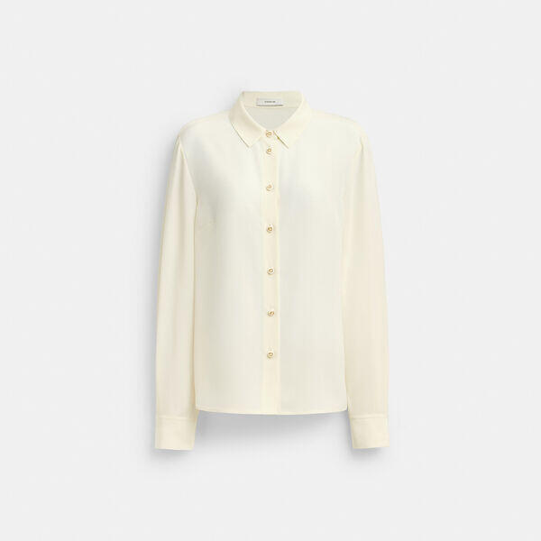 Image of Blouses. Productname: Blouse in CREAM colour by brand - Coach Outlet Australia