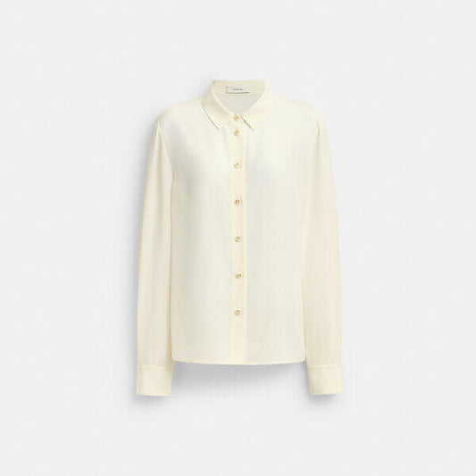 Image of Blouses. Productname: Blouse in CREAM colour by brand - Coach Outlet Australia