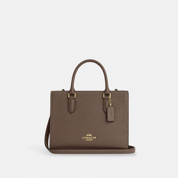 Image of Bags. Productname: Maggie Small Tote Bag in IM/DARK STONE colour by brand - Coach Outlet Australia