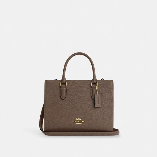 Image of Bags. Productname: Maggie Small Tote Bag in IM/DARK STONE colour by brand - Coach Outlet Australia