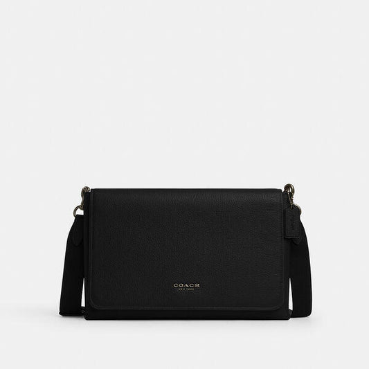 Image of Bags. Productname: Caleb Messenger Bag in QB/BLACK colour by brand - Coach Outlet Australia