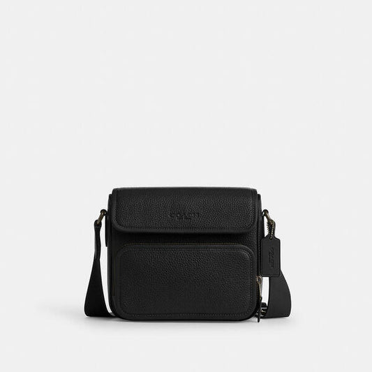 Image of Bags. Productname: Sullivan Flap Crossbody Bag in QB/BLACK colour by brand - Coach Outlet Australia