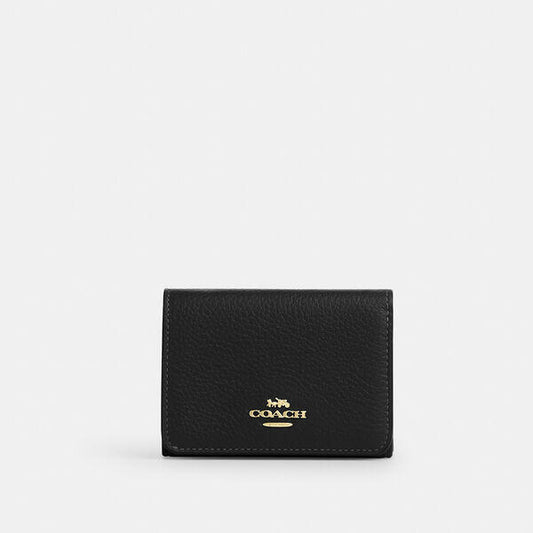 Image of Wallets & Money Clips. Productname: Card Holder Wallet In Signature Canvas in IM/WALNUT/BLACK colour by brand - Coach Outlet Australia