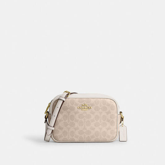 Image of Bags. Productname: Jamie Camera Bag In Signature Canvas in IM/SAND/CHALK colour by brand - Coach Outlet Australia
