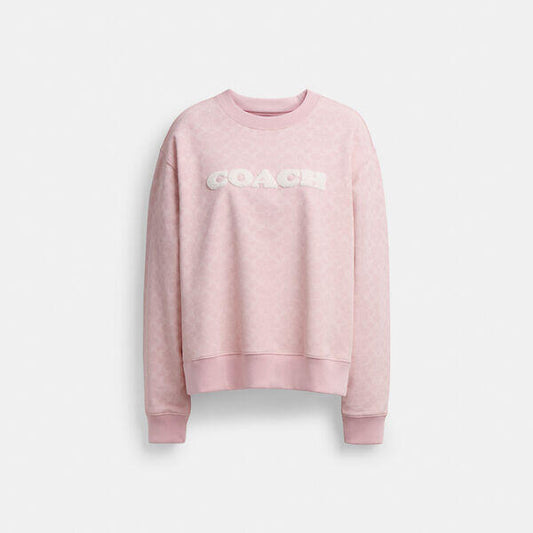 Image of Accessories. Productname: Signature Crewneck in PINK MULTI colour by brand - Coach Outlet Australia