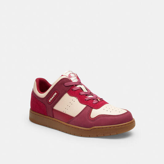 Image of Sneakers. Productname: C201 Low Top Sneaker in PINK colour by brand - Coach Outlet Australia