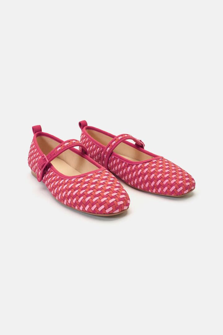 Image of Flats. Productname: Lattice Flat - Red in Red colour by brand - Gorman