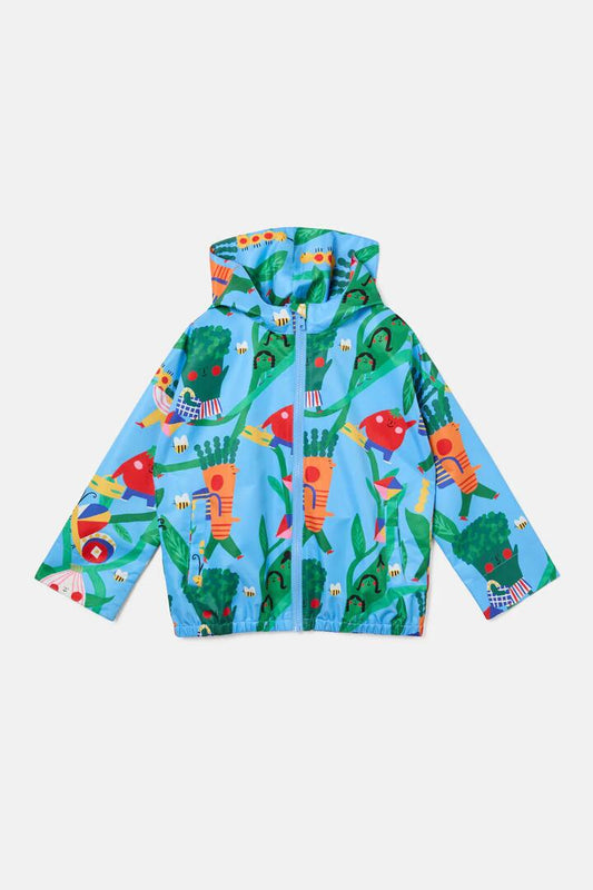 Image of a model wearing Rain Coats. Productname: Walkabout Kids Raincoat in Blue colour by brand - Gorman