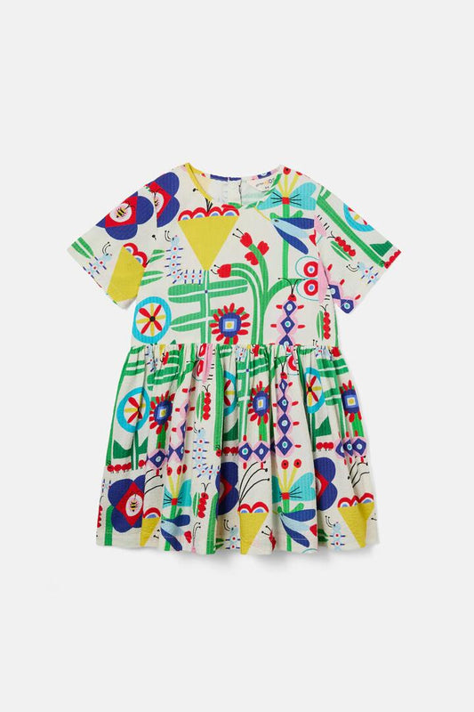 Image of Dresses. Product name - Mini Hideout Kids Dress in Cream colour by brand - Gorman