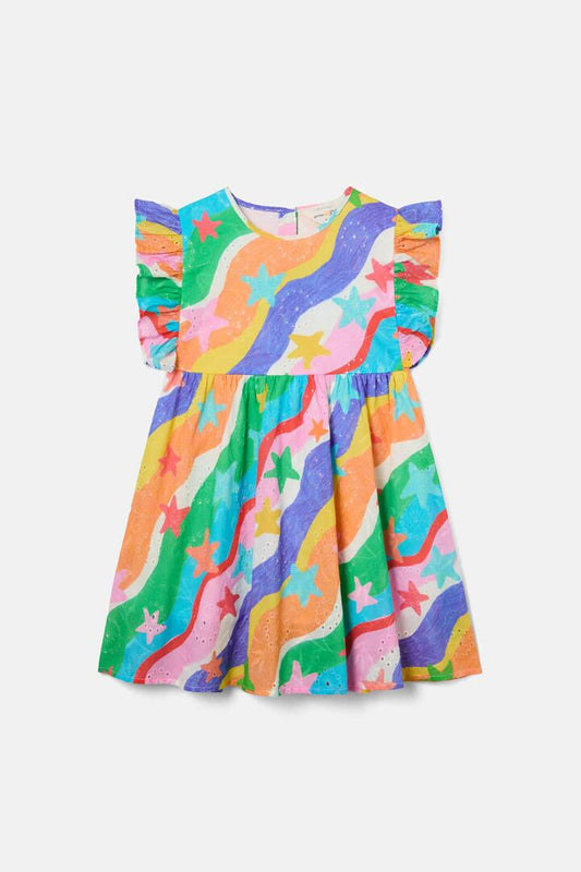 Image of Dresses. Product name - Shine Kids Broderie Dress in Multi colour by brand - Gorman