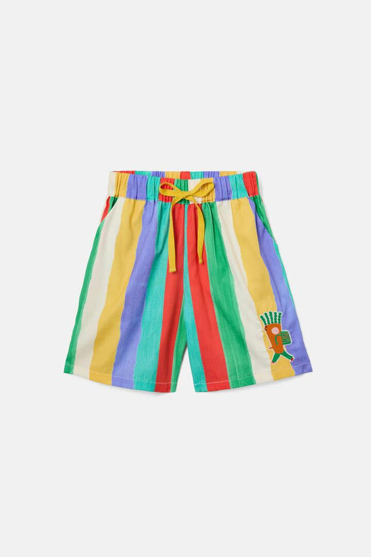 Image of a model wearing Shorts. Productname: Carnival Stripe Kids Short in Stripe colour by brand - Gorman