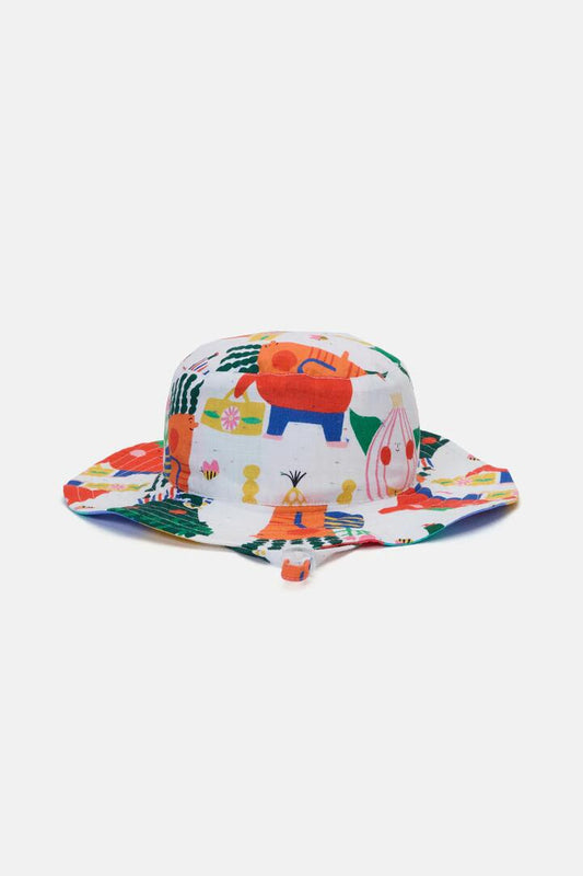 Image of Hats. Product name - Walkabout Kids Hat in Cream colour by brand - Gorman