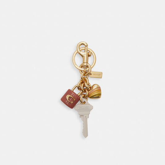 Image of Charms. Productname: Key Cluster Bag Charm in IM/PINK MULTI colour by brand - Coach Outlet Australia