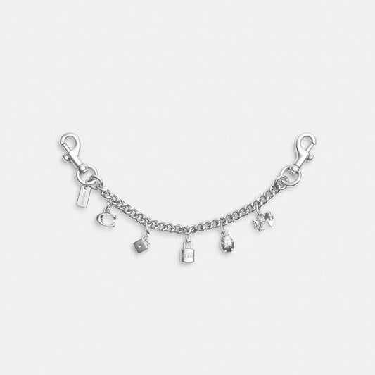 Image of Charms. Productname: Silver Swagger Chain With Charms in SV/SILVER colour by brand - Coach Outlet Australia