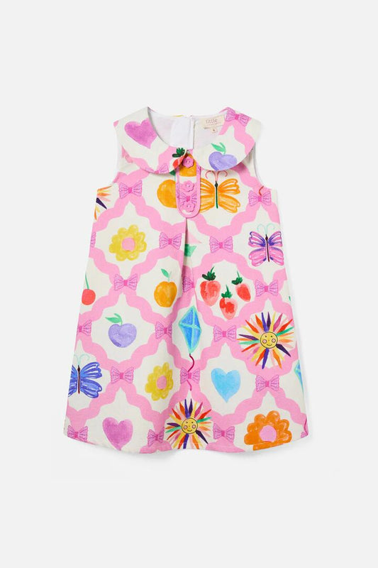 Image of a model wearing Dress. Productname: Collections Kids Dress in Pink colour by brand - Princess Highway Kids
