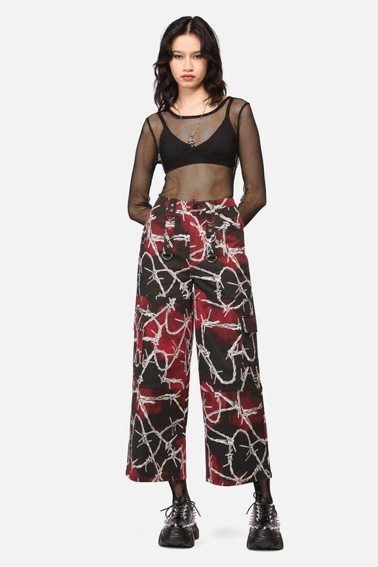 Image of a model wearing Pants. Productname: Sharp Hearted Cargo Pant in Multi colour by brand - Dangerfield