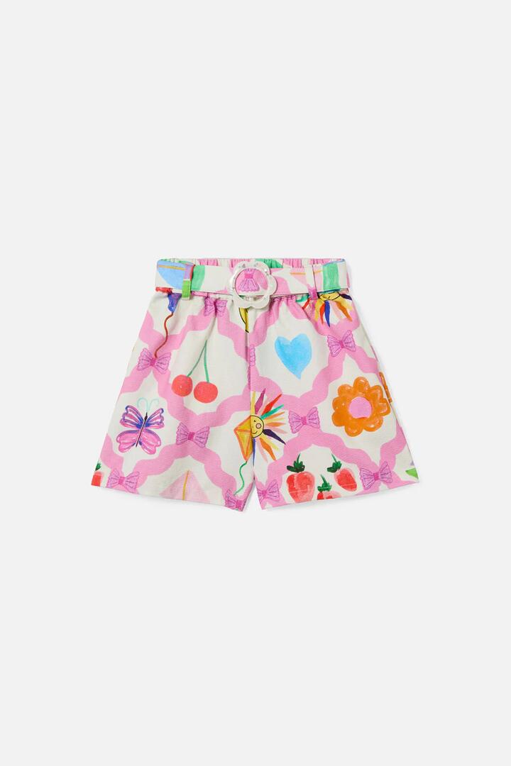 Image of a model wearing Shorts. Productname: Collections Kids Shorts in Pink colour by brand - Princess Highway Kids