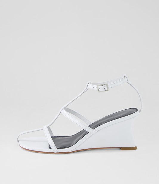 Image of Sandals. Productname: Friyah White Leather Sandals in WHITE colour by brand - MOLLINI