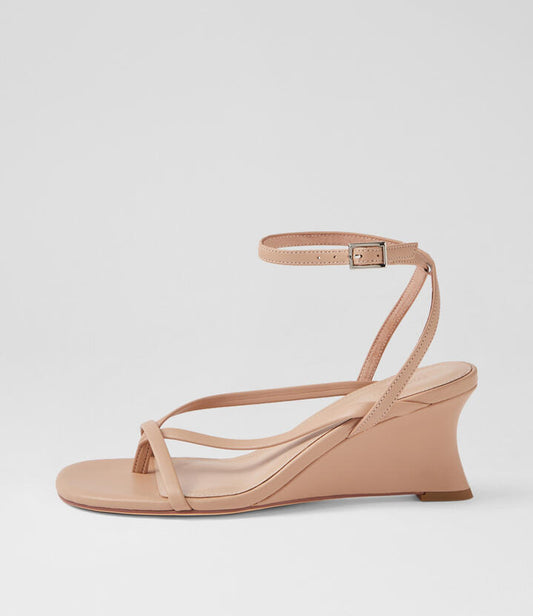Image of Sandals. Productname: Florra Nude Leather Sandals in NUDE colour by brand - MOLLINI