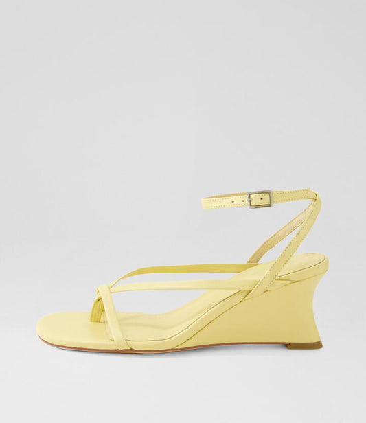 Image of Sandals. Productname: Florra Lemon Leather Sandals in LEMON colour by brand - MOLLINI
