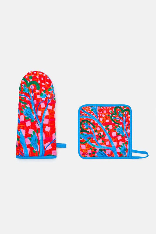 Image of Kitchen & Dining. Productname: Desert Hill Oven Mitt Set in Print colour by brand - Gorman