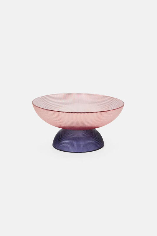 Image of Kitchen & Dining. Productname: Glass Footed Bowl Lge in Multi colour by brand - Gorman