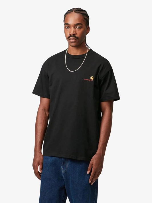 Image of T-Shirts. Productname: Carhartt Wip American Script T-Shirt in Black colour by brand - Carhartt Wip
