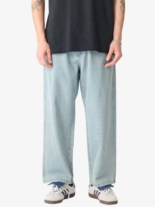 Image of a model wearing Denim. Productname: Xlarge Bull Denim 91 Pants in Slate colour by brand - Xlarge