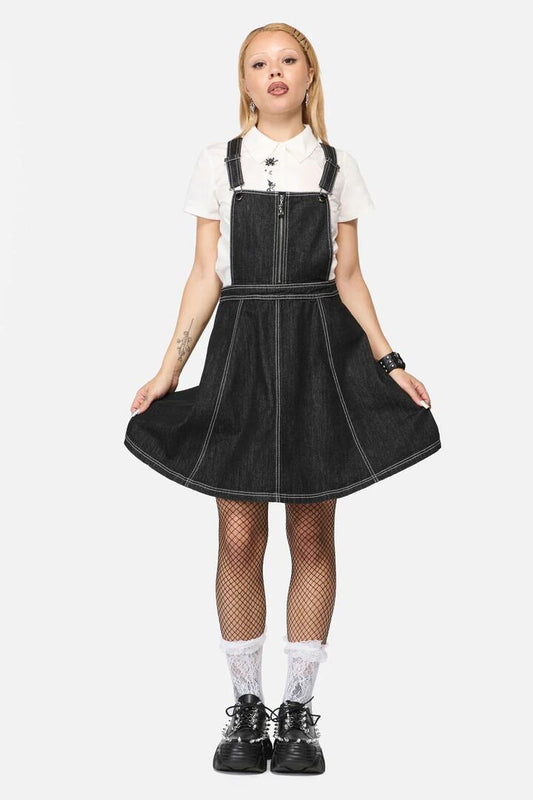 Image of Dresses. Productname: Rodents Grunge Pinafore in Black colour by brand - Black Friday