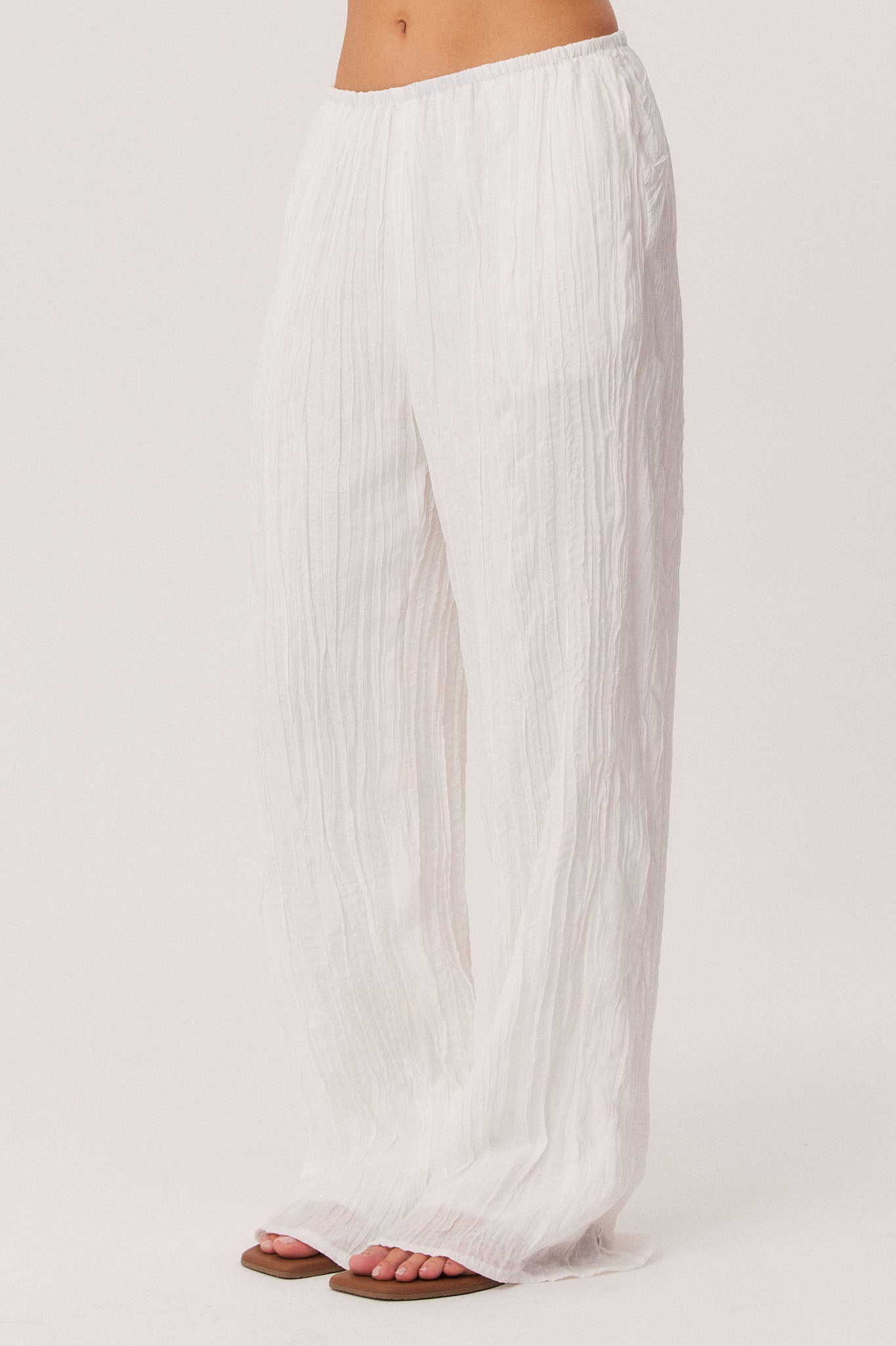 SNDYS BRANDI CRINKLE PANTS (White)